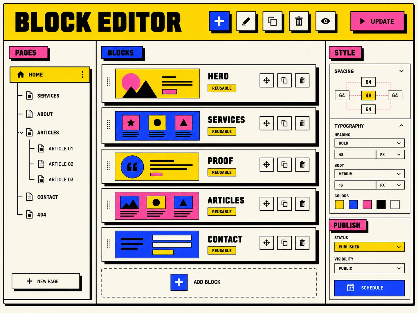WordPress redesign reusable block editor and content architecture